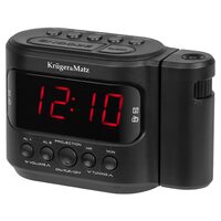 Aparat radio cu ceas AM/FM, Memorare 20 posturi de radio, Alarma, 5 W, Proiectie