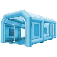 Cabina de vopsit, gonflabila, 2 x suflante, 330/1100W, dimensiune exterioara 8 x 4 x 3, ferestre filtrare detasabile