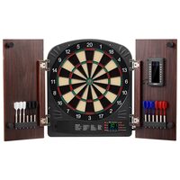 Board Darts electronic, Retro design, 1-8 jucatori, 40 de jocuri cu 590 de variante, 12 sageti cu varf moale, 60 de ace de sageti inlocuibile