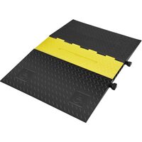 Rampa pentru cabluri, max 10000 Kg, 5 x canal, Galben/Negru, 114.5 x 80 x 5 cm