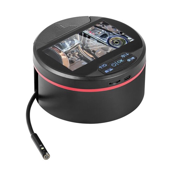 Camera endoscop pentru inspectie auto, instalatii sanitare, ecran IPS de 4.3 inch, 8lumini LED, IP67, lungime 5 m, SD card 32 Gb, 1500 mAh
