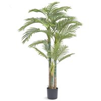 Palmier artificial, Inaltime 2 m, Verde/Maro, PE si Inox