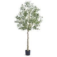 Maslin artificial, Inaltime 179 cm, Verde/Maro, PE si Inox, protectie anti-inclinare