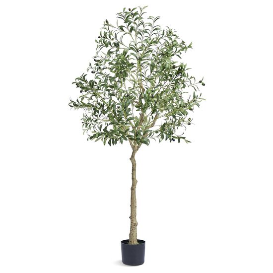Maslin artificial, Inaltime 179 cm, Verde/Maro, PE si Inox, protectie anti-inclinare