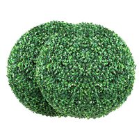 Set 2 plante artificiale, Diametru 472 mm, Verde, PE, protectie UV, 2 x instalatii luminoase led