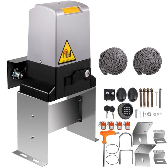 Kit automatizare poarta culisanta cu lant de 6 m, max 1497 kg, Lungime max 12 m, 4 x Telecomanda, 750 W, viteza 13 m/min, senzor infrarosu, control APP WiFi