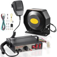 Kit alarma cu microfon pentru auto, 200 W, 125 dB, 9 x tonuri, 12 V DC, difuzor PA