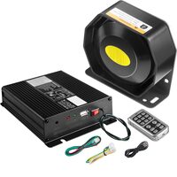Kit alarma cu microfon pentru auto, 200 W, 125 dB, 18 x tonuri, 12 V DC, difuzor PA