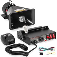 Kit alarma cu microfon pentru auto, 200 W, 125 dB, 7 x tonuri, 12 V DC, 1 x difuzor PA
