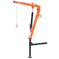 Macara cu troliu manual pentru camionete, Capacitate 227 kg, Lungime cablu 7 m, Control pivotant 360°, Brat telescopic