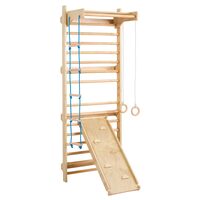 Structura de catarat multifunctionala 5 in 1, fixare pe perete, max 100 kg, Inaltime 2150 mm, latime 800 mm, Lemn pin