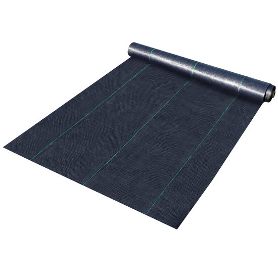 Folie antiburuieni, polipropilena, tesuta, neagra, Latime 1.8 m, Lungime 76.2 m, 120 g/m