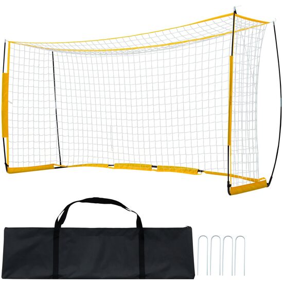 Poarta fotbal, portabila, Lungime 3650 mm, Inaltime 1890 mm, otel, fibra de sticla, plasa PE, Husa transport