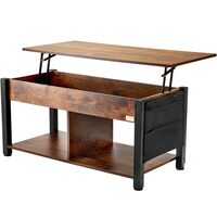 Masuta de cafea Lift Top, 2 in 1 Desktop birou Extensibil, 1060 x 500 x 488 mm, Maro