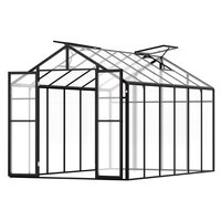 Sera de gradina structura Aluminiu, placi policarbonat 236 x 346 x 207 cm, protectie UV si rezistenta la impact, 2 x ferestre, 2 x usi