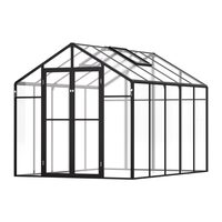 Sera de gradina structura Aluminiu, placi policarbonat 236 x 289 x 206 cm, protectie UV si rezistenta la impact, 2 x ferestre, 2 x usi