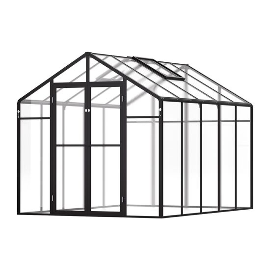 Sera de gradina structura Aluminiu, placi policarbonat 236 x 289 x 206 cm, protectie UV si rezistenta la impact, 2 x ferestre, 2 x usi