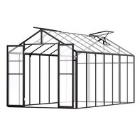 Sera de gradina structura Aluminiu, placi policarbonat 236 x 402.5 x 207 cm, protectie UV si rezistenta la impact, 2 x ferestre, 2 x usi