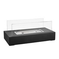 Focar de masa cu bioethanol, 35 cm x 18 cm x 14 cm, 0.25 l, Otel/Inox/Sticla termorezistenta 