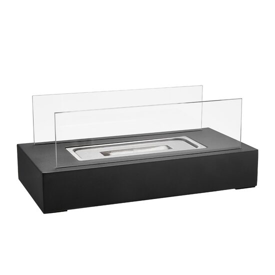 Focar de masa cu bioethanol, 35 cm x 18 cm x 14 cm, 0.25 l, Otel/Inox/Sticla termorezistenta 