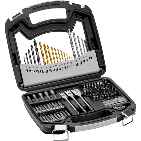 Set 101 burghie, biti, carote, HSS, Cr-V, cutie transport, etichete clare pentru organizare