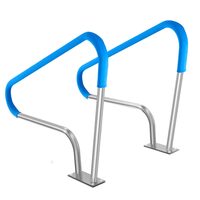 Set 2 x Balustrada aluminiu pentru piscina, 1220 x 905 x 100 mm, Capacitate 2x120 kg, protectie UV, accesorii montaj incluse