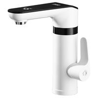 Robinet electric Instant 3500 W, Alb, Afisaj Led, Otel Inoxidabil, IPX4