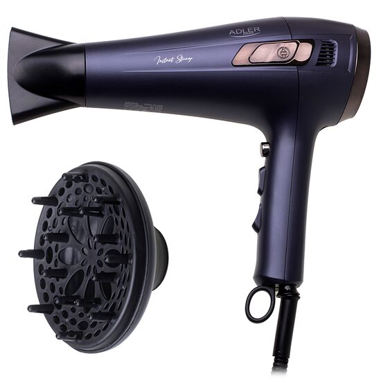Uscator de par 2400 W, 3 trepte temperatura, 2 viteze, Protectie la supraincalzire, Cablu retractabil