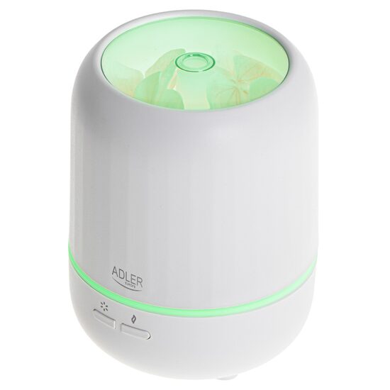 Difuzor aromaterapie cu ultrasunete, Lumina ambientala 7 culori led, 100 ml, 97 x 97 x 121.5 mm, USB