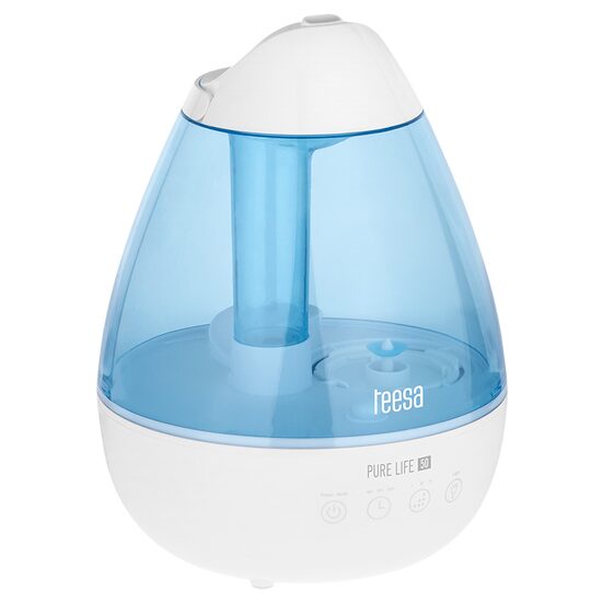 Umidificator ultrasonic 2.2 l, dimensiune 190 x 190 x 254 mm, Lumina ambientala 7 culori, 25 W, Reglarea debitului de abur