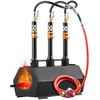 Forja pe gaz cu 3 arzatoare, Temperatura maxima 1427℃, Otel, dimensiune 530 x 510 x 215 mm