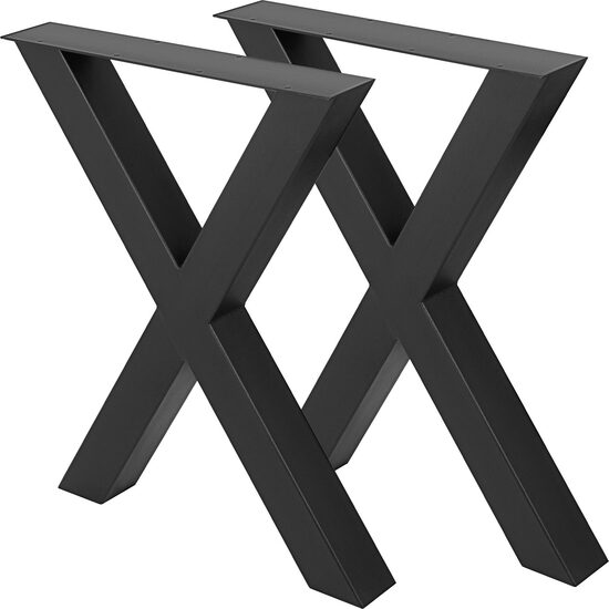 Set 2 picioare pentru mese, Vivatechnix X Otel, dimensiune 72x76 cm, max 1000 kg