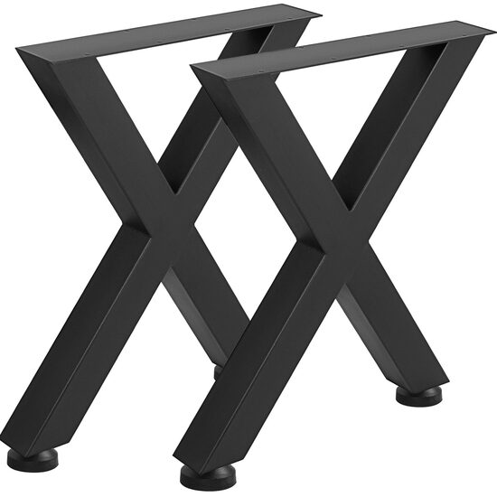 Set 2 picioare pentru mese, Vivatechnix X Otel, dimensiune 72x60 cm, max 1000 kg