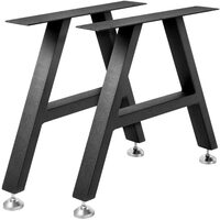 Set 2 picioare pentru mese, Vivatechnix trapez, Otel, 40.6 x 45 cm, max 600 kg, reglaj pentru stabilitate