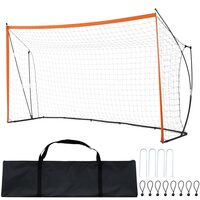 Poarta fotbal, portabila, cadru Otel/Fibra sticla, plasa PE, Dimensiune 364x193x110 cm