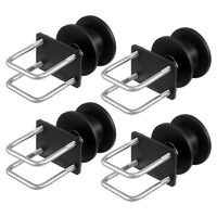 Set 4 role cu suport prindere pentru porti culisante, Otel, 150 × 293.6 mm, Compatibil teava rectangulara