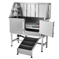 Cada pentru animale de companie All-in-One, Inox, Accesorii complete dus, baterie, Rampa, max 200 kg, 1500x1500x700 mm, deschidere usa pe dreapta
