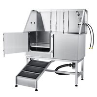 Cada pentru animale de companie All-in-One, Inox, Accesorii complete dus, baterie, Rampa, max 200 kg, 1500x1500x700 mm, deschidere usa pe stanga