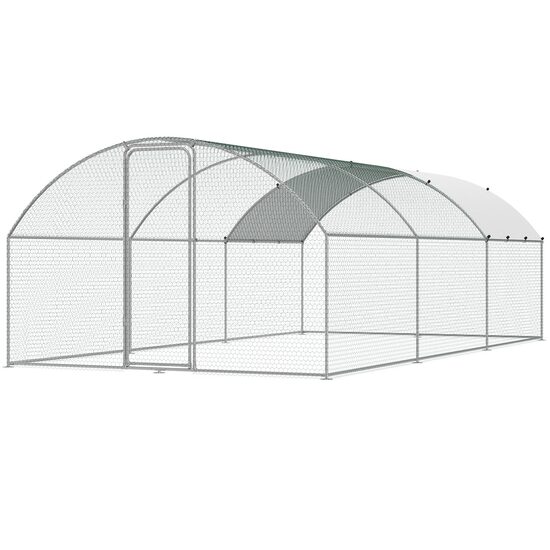 Cotet pentru pasari si animale mici, 3x5.88x1.99 m, Acoperis PE, Usa intrare, Otel galvanizat