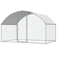 Cotet pentru pasari si animale mici, 3x1.97x1.99 m, Acoperis PE, Usa intrare, Otel galvanizat