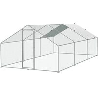 Cotet pentru pasari si animale mici, 3x3.93x1.99 m, Acoperis drept, Usa intrare, Otel galvanizat, Copertina PE