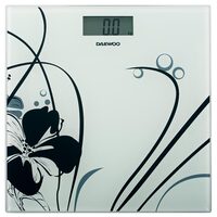 Cantar din sticla securizata, max 150 Kg, LCD, Electronic, 1 x baterie CR2032, dimensiune 32 x 32 x 3.4 cm, model floral