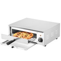 Cuptor electric profesional pentru Pizza cu diametru de 305 mm, Inox, 1500 W, 1 x Etaj, Temperatura reglabila 50-350 ° C, Timp reglabil