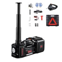 Cric electric 3 in 1 alimentare baterie auto 12 V, Inaltime ridicare 155-530 mm, Max 5 Tone, Lanterna, Compresor, Cheie insurubat/desurubat 350 Nm