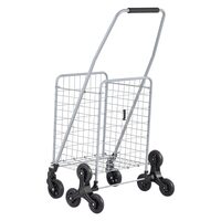 Carucior pliabil pentru scari cu cos de cumparaturi, 8 roti, maxim 40 kg, greutate 3.9 kg