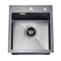 Chiuveta comerciala otel inoxidabil negru, 400x450x190 mm, Strat de izolare fonica si anti-condens, Incastrabila
