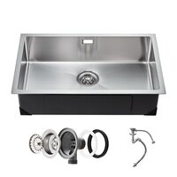 Chiuveta comerciala otel inoxidabil, 700x430x190 mm, Strat de izolare fonica si anti-condens, Incastrabila, Margine groasa 3 mm