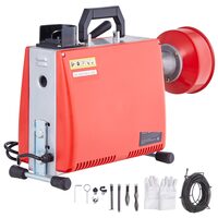 Sarpe pentru desfundat tevi, Electric, Profesional, 7 x capete taiere, 250 W, Lungime 4.6/20 m, Diametru 10/16 mm