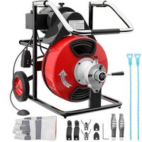 Sarpe pentru desfundat tevi, Electric, Profesional, 4 x capete taiere, 370 W, Lungime 23 m, Diametru 3/8 inch