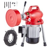 Sarpe pentru desfundat tevi, Electric, Profesional, 7 x capete taiere, 250 W, Lungime 20/4.6 m, Diametru 3/8 si 5/8 inch